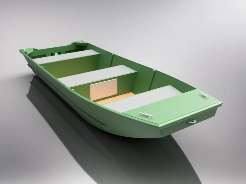 1238 Aluminum Jon Boat - 12 Foot Jon Boat - Flat Bottom Jon Boat